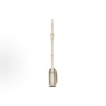 SAINT LAURENT YSL SOLFERINO Gold Logo Tofu Bag, single-shoulder bag, small size, white for women